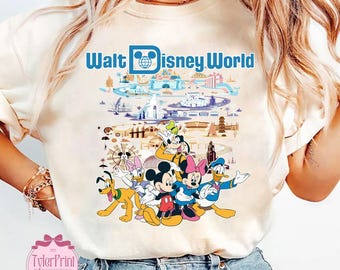 Retro Walt Disneyworld Baby Tee Crop Tank, Vintage Disneyworld Shirt, Mickey And Friends Shirt, Retro Disney Shirt, Disney 2025 Trip