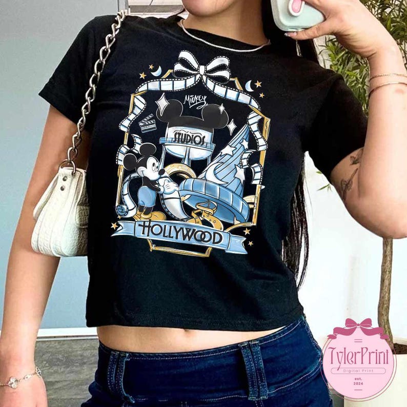 Retro Disney Hollywood Studios WDW T-shirt, Mickey Mouse Girls Trip Shirt Tank top Baby tee Disney world trip shirt image 4