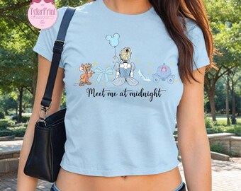 Coquette Bow Disney Princess Baby Tee Crop Tank, Cinderella Ariel Belle Rapunzel Snow White Shirt, WDW Disneyland Girls Trip Aesthetic Tee