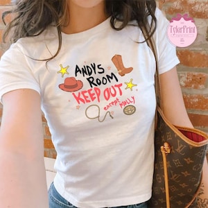 Andy&#39;s Room Baby Tee, Toy Story Baby Tee, Woody Crop Tank, Disney Crop Tank, You&#39;ve Got A Friend In Me, To Infinity And Beyond Shirt