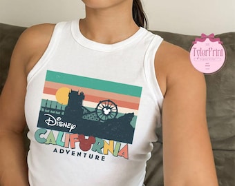Retro California Adventure Shirt, California Adventure Baby Tee Crop Tank, Disneyland California Family Trip Shirts, Vintage Disneyland Tee