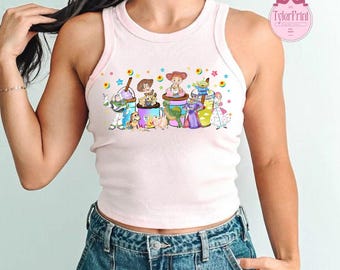 Toy Story Baby Tee Crop Tank, Woody Buzz Lightyear Jessie WDW Girls Trip Shirt, You've Got A Friend In Me Tank Top, To Infinity And Beyond