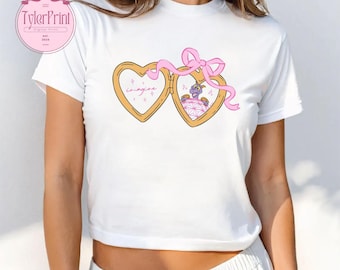 Coquette Bow Disney Locket Valentine Baby Tee Crop Top, Figment Epcot Valentine Shirt, Figment Shirt, Magic Kingdom, Purple Dragon Tee