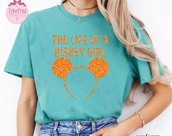 Retro Disney The Life Of A Disney Girl Baby Tee Crop Tank, Coquette Bow Minnie Ears Shirt, Disney Girls Trip Shirt, WDW Girly Shirt