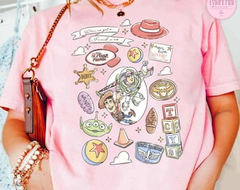 Retro Toy Story Baby Tee Crop Top Tank, Woody Buzz Lightyear Jessie WDW Disneyland Girls Trip Shirt, You've Got a Friend In Me, To Infinity