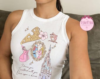 Sleeping Beauty Coquette Baby Tee Crop Tank, Sleeping Beauty T-shirt, Disney Aurora Shirt, Disney Princess shirt, Disney Girls Trip Shirt