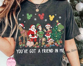 Disney Toy Story Merry Christmas Shirt, You' ve Got a Friend in Me Christmas Shirt, Disney Christmas Shirt, Family Kids Christmas Shirt