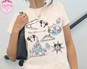 Retro Disney Park Icons Baby Tee, Magic Kingdom Crop Tank, Magic Kingdom Shirts, Disney Womens Shirt, WDW Girly Tee, Disney Castle Shirt