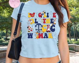 Disney Long Live All The Magic We Make Baby Tee Crop Top, Disney Cruise Cropped Tee, Disney Cruise Line, Mickey And Friends Cruising Shirt