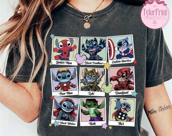 Retro Disney Stitch Wars Shirt, May The Stitch Be With You, Family Stitch Birthday Boy, Galaxy's Edge Stitch Cosplay Star Wars Characters