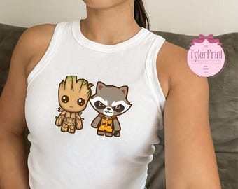 Disney Baby Groot Crop Tank, Baby Groot And Rocket Tee, The Guardians Of The Galaxy, Groot Funny Shirt, Groot Kids Shirt, I Am Groot Shirt