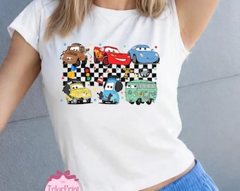 Disney Cars Baby Tee, Lightening McQueen Shirt, Cars Sally Shirt, Disney Family Trip Shirt, Disney Crop top, Cars baby tee, Disney Vacation