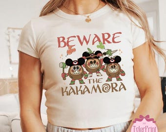 Méfiez-vous du t-shirt court Kakamora Moana noix de coco pour bébé, chemise de voyage pour filles Kakamora Princess Moana WDW Disneyland, débardeur court voyage Disney