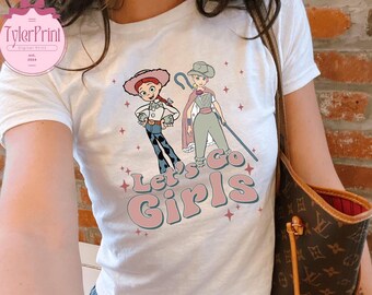 Jessie and Bo Beep Girls Trip Baby Tee, Women Disney Toy Story Croptop, WDW Disneyland Girls Disney Matching Baby Tee T-shirt, Family Trip