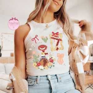 Retro Toy Story Crop Tank, Disney Retro Toy Story Floral Baby Tee, Jessie Cowgirl Tee, Womens Toy Story Tee, Long Live Cowgirl Shirt