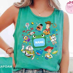 Custom Toy Story 5 Movie Comfort Colors Tank Top, Lilypad Buzz Lightyear Woody Jessie Toy Story Land You've Got a Friend In Me Unisex Tank bild 4
