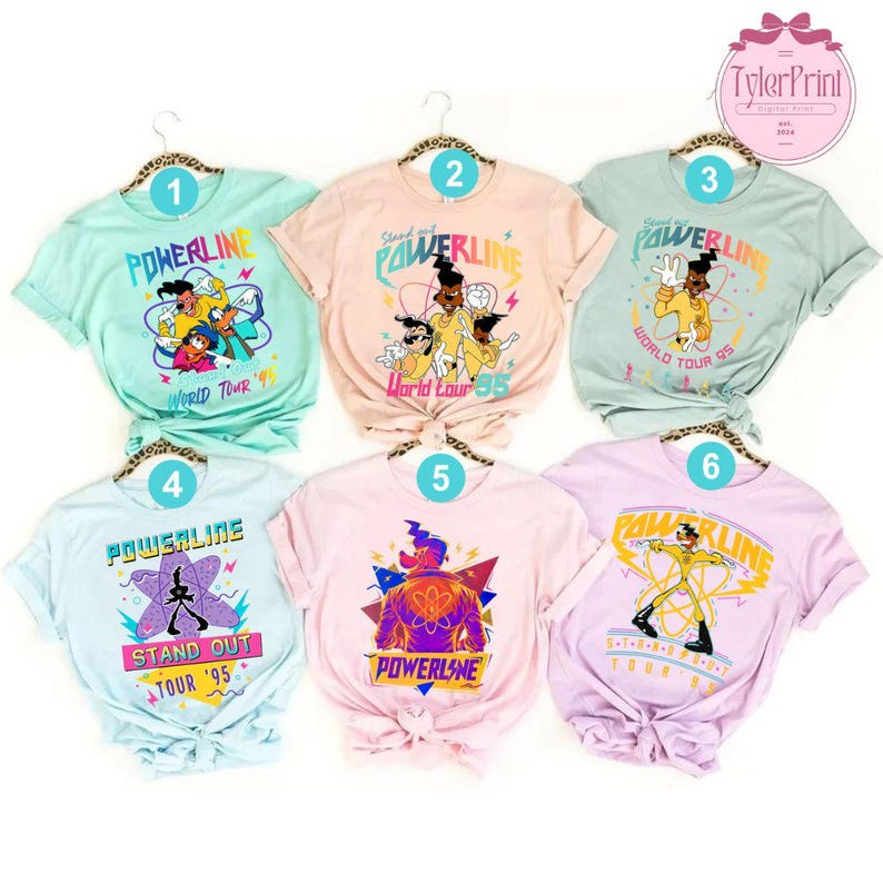 A Goofy Movie Disney Powerline Stand Out Tour 95 Baby Tee Crop Top Tank ...