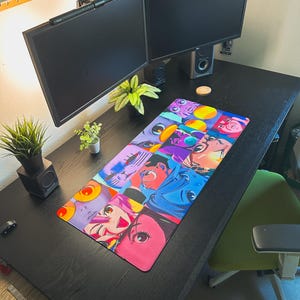 Anime and Manga Inspired Deskmat 90x40cm (Set B) - Large Mousepad, Gamer Desk Decor