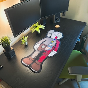 Alfombrilla de escritorio Kaws de 90 x 40 cm - Alfombrillas de ratón grandes con diferentes estilos