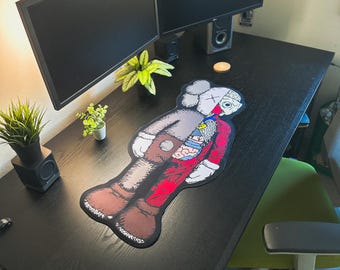 Alfombrilla de escritorio Kaws de 90 x 40 cm - Alfombrillas de ratón grandes con diferentes estilos