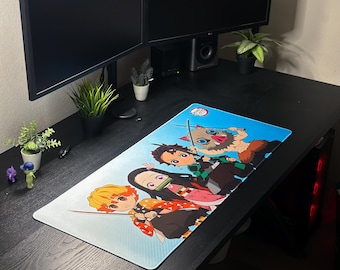 Alfombrilla de escritorio inspirada en el anime Slayer (90 x 40 cm) - Alfombrilla de ratón grande