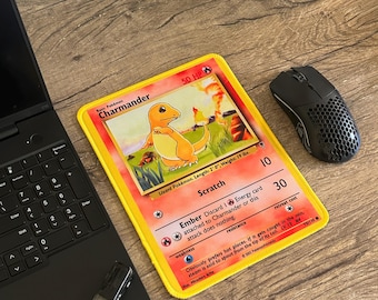 Alfombrilla de ratón de JCC Pokémon / Arte base, decoración de escritorio para gamers (25 x 19 cm)
