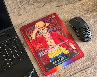 Alfombrillas de ratón con ilustraciones completas de One Piece TCG: Luffy, Shanks y Zoro, 25 x 19 cm