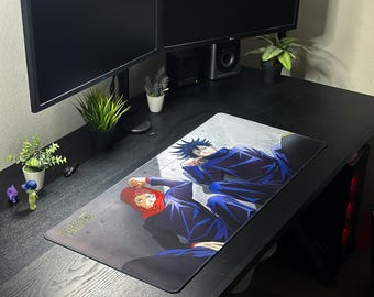 Alfombrilla de escritorio inspirada en el hechicero de anime (90 x 40 m) - Alfombrilla de ratón grande para juegos