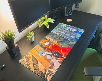 Alfombrilla de escritorio inspirada en anime y manga (90 x 40 cm) - Alfombrilla de ratón grande para juegos