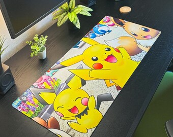 Pokémon Inspired Deskmat 90x40cm | Large Mousepad, Gamer Desk Decor