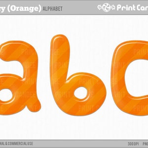 Juicy Alphabet Orange Digital Clip Art Personal and Commercial Use paper crafts card making scrapbooking image 1