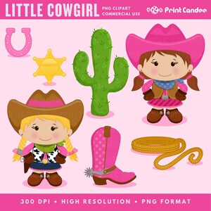 Niedliches Cowgirl Clipart - süßes Western Clipart, Cowgirl rosa, Cowgirl Stiefel Clipart, kleines Cowgirl, Cowgirl Stiefel rosa Cowgirlhut