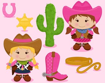 Cute Cowgirl Clipart – cute western clipart, pink cowgirl png, cowgirl boots clipart, little girl cowgirl, cowgirl boot png pink cowgirl hat