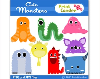 Monsters - Personal and Commercial Use Clip Art - paper crafts, scrapbooking, card making