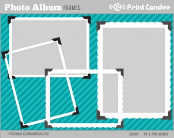 Photo Album Frames - Personal and Commercial Use - digital clipart frames clip art