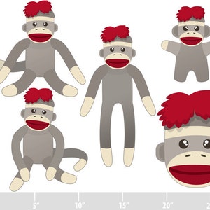 Sock Monkeys Digital Clip Art Personal and Commercial Use sock monkey stuffed animal toy image 2