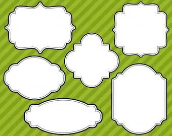 Ornate Frame SVG (18 pack) – Label Frames Clipart, Decorative Frames, Label Shapes, Monogram Frame PNG, Border Frames, Commercial Use