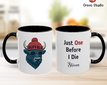 Buffalo Football Mug, Custom Coffee Cup Gift, Personalized Name for Buffalo Fan