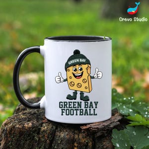 Green Bay Football Fan Mug, Custom Coffee Cup, Personalized Gift for Football Lovers, Green Bay Custom Mug, Gift Idea for Her or Him