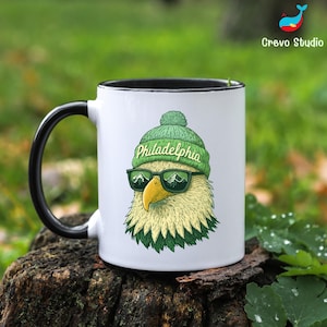 Philadelphia Football Fan Mug, Custom Coffee Cup, Personalized Gift for Football Lovers, Philadelphia Custom Mug, Gift Idea for Her or Him