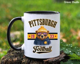 Pittsburgh Football Mug, Personalized Steeler Coffee Cup, Custom Fan Gift Mug