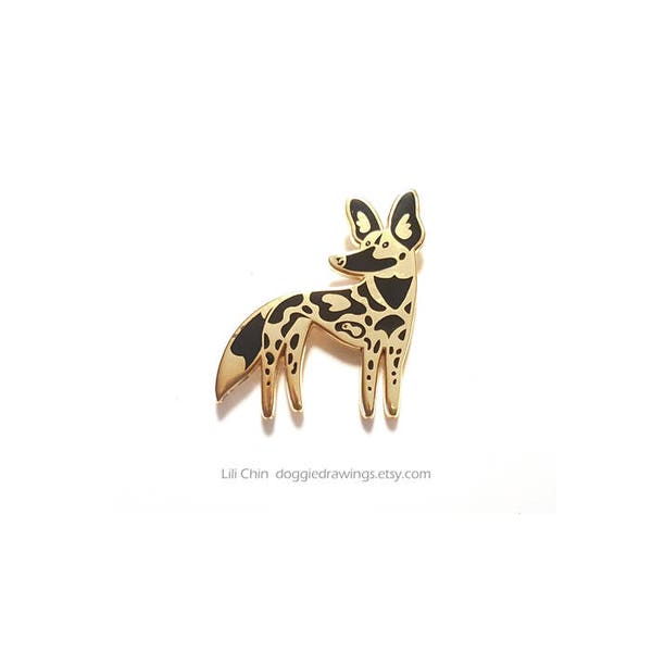 African Wild Dog enamel pin - Wildlife series