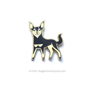 Kelpie/Black and Tan - Dog Enamel Pin