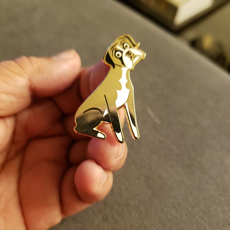 Boxer dog enamel pin image 2