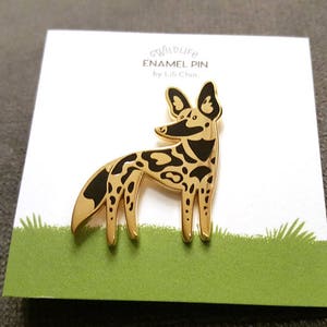 African Wild Dog enamel pin Wildlife series image 3