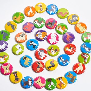 Dog Buttons/Badges/Pins choose any 3 image 1