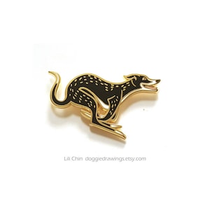 Greyhound / Sighthound  - Dog Enamel Pin