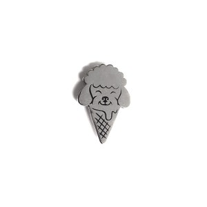 Poodle Ice Cream Enamel Pin