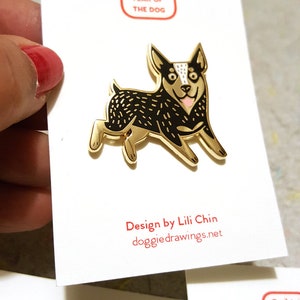 Cattledog or Blue Heeler dog enamel pin image 2