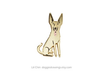 Formosan Mountain Dog (tan) - dog pin